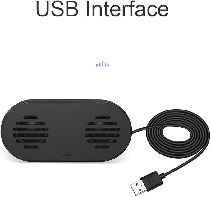 USB Computer Speaker with Built-in Microphone, Mini Soundbar Speaker for Desktop Laptop PC, Plug & Play USB Powered Small Sound Bar,Mini Speaker,360° Surround Sound for Gaming Music Movie