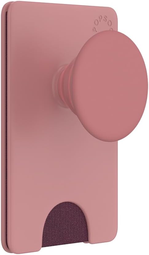 PopSockets Adhesive Phone Wallet and Card Holder with Grip, Pink - Clay