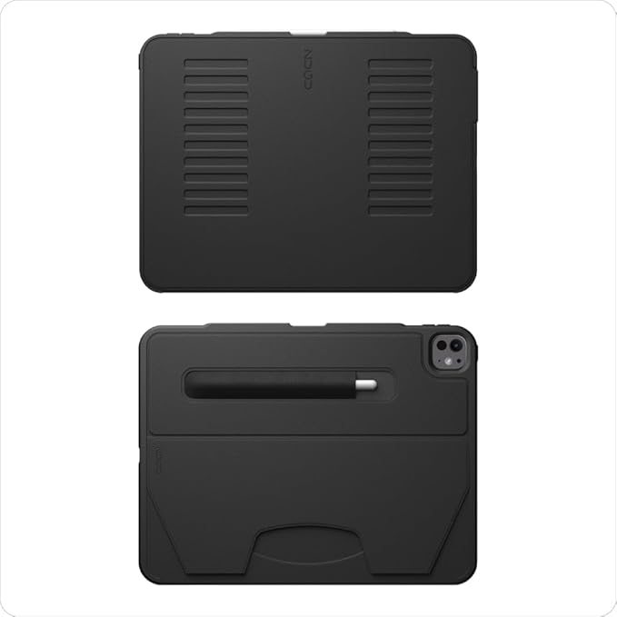 Zugu Case for iPad Pro 13 (M4/M5) 2024/2025, Slim Protective Cover with Apple Pencil Holder, Auto Wake/Sleep, Multiple Viewing Angles, iPad Pro 13 Inch Cover, Phone Protectors, Sand