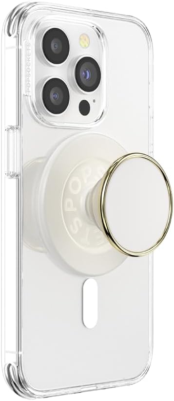 PopSockets Phone Grip for MagSafe, Magnetic Holder, Phone Stand, Enamel - Coconute Creme