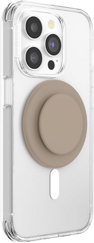 PopSockets Phone Grip for MagSafe, Magnetic Holder, Phone Stand, Brown - Soft Touch Latte