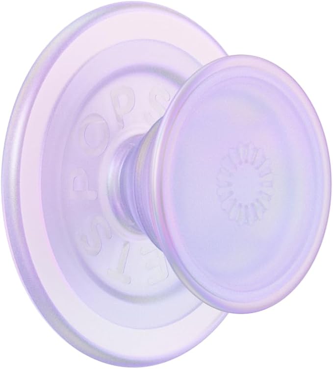 PopSockets Phone Grip for MagSafe, Magnetic Holder, Phone Stand, Cute Pink - Opalescent Clear