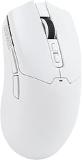EPOMAKER Click Gaming Mouse Wireless 2.4Ghz/BT/Type-C, 800 to 42,000 DPI Adjustable, 8K Polling Rate, 500mAh, Lightweight Optical Mouse, for PC/Mac/Linux (White)