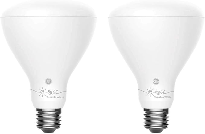 GE Lighting Tunable White Direct Connect Recessed LED Flood Light Bulbs with Bluetooth and Wi-Fi, 65W Replacement, BR30, Works With Alexa + Google Home without Hub, 2-Pack (Packaging May Vary)