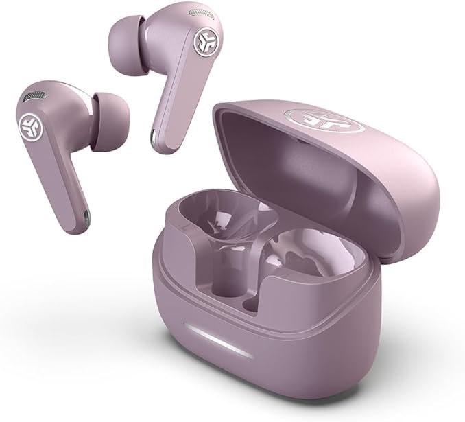 JLab, JBuds Pods ANC, True Wireless Earbuds, Active Noise Cancelling, Bluetooth Multipoint, Mauve