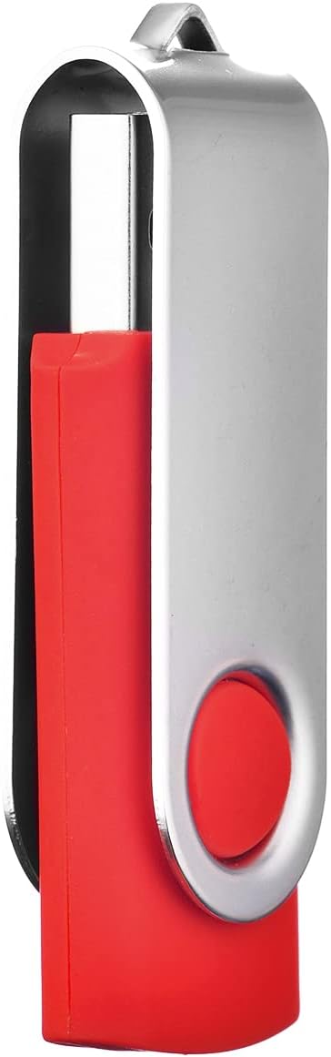 1GB USB Flash Drive 1PCS, EASTBULL USB 2.0 Thumb Drive Swivel USB Stick Memory Stick Metal Thumb Drive (Red)