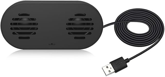 USB Computer Speaker with Built-in Microphone, Mini Soundbar Speaker for Desktop Laptop PC, Plug & Play USB Powered Small Sound Bar,Mini Speaker,360° Surround Sound for Gaming Music Movie