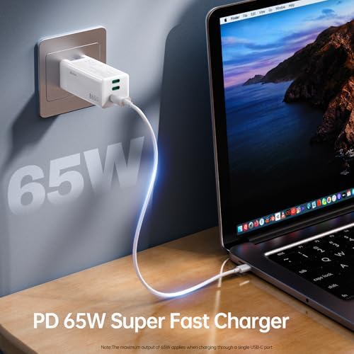 Bwine F7MINI 4K(RC3) Drones with Camera for Adults & 65W USB C Charger, 3-Port Fast Charging Block