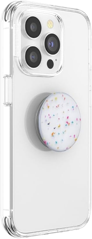 PopSockets Adhesive Phone Grip, Holder, Phone Stand, Rainbow - Circus Regrind White