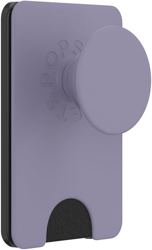 PopSockets Phone Wallet for MagSafe, Phone Card Holder with Grip, Purple - Dusk