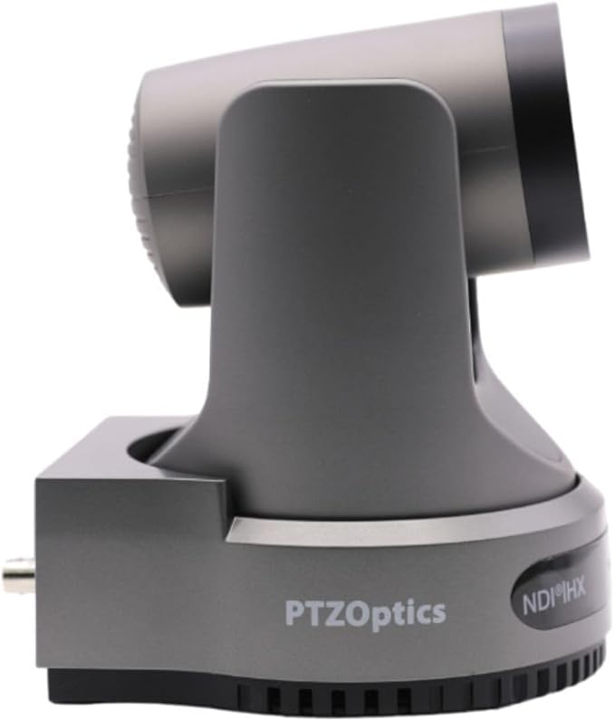 PTZOptics Move 4K 30x Auto-Tracking PTZ Camera with Built-in Tally Light, 3D Noise Reduction, and Advanced White Balance Modes (Gray)