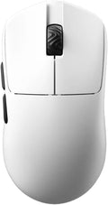 V6 Gaming Mouse, Ultra-Lightweight 40g, No Hole, Symmetrical Shape, Pixart PAW 3950 Chip, Web Based Driver, for Claw and Palm Gamers, 8K Dongle Included (Kailh Switch, White)