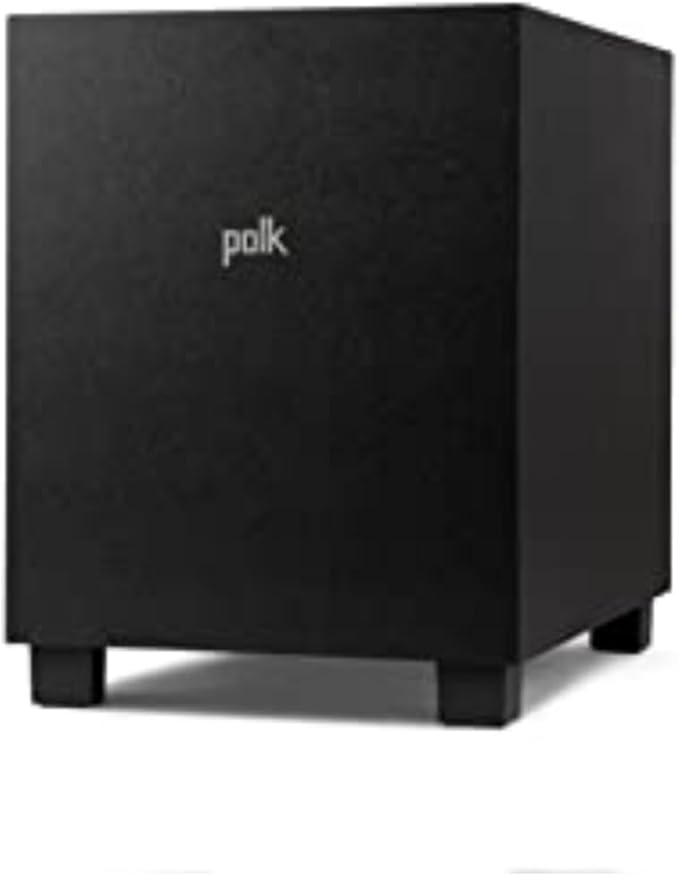 Polk Monitor XT10 Home Subwoofer, 10" Deep Bass Woofer, 100W Class D Amplification, Dolby Atmos, Auro 3D & DTS:X Compatible, Black