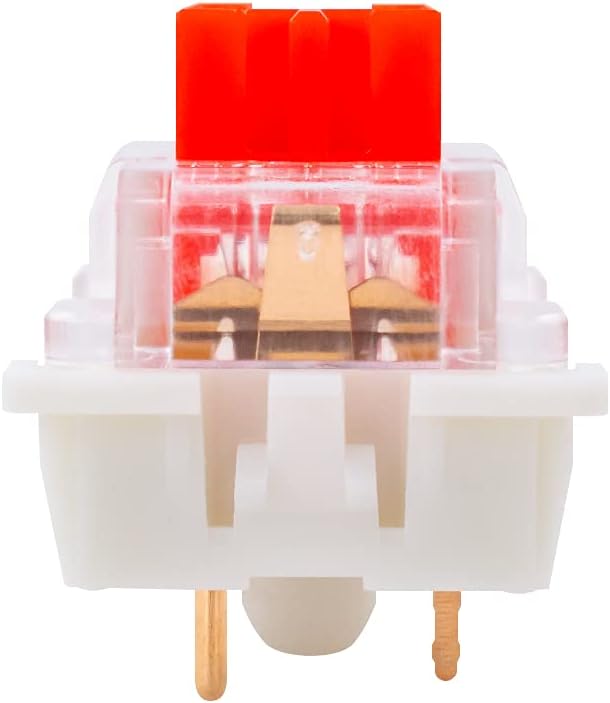 outemu Red Switches 20 Pack, 3 Pin 45gf Linear/RGB/Dustproof/RGB Key Switch - Cherry MX Equivalent DIY Replaceable Switches for Mechanical Keyboard