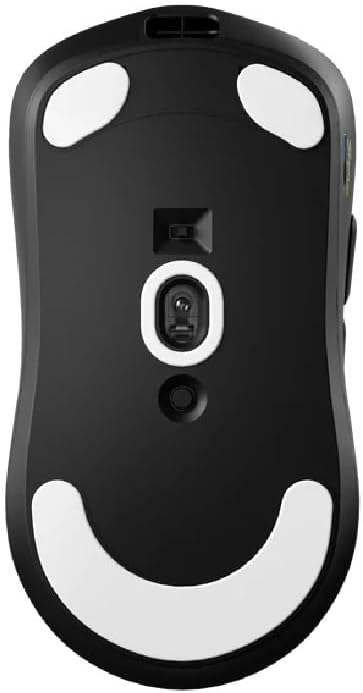 V6 Gaming Mouse, Ultra-Lightweight 40g, No Hole, Symmetrical Shape, Pixart PAW 3950 Chip, Web Based Driver, for Claw and Palm Gamers, 8K Dongle Included (Kailh Switch, Black)