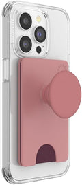 PopSockets Adhesive Phone Wallet and Card Holder with Grip, Pink - Clay