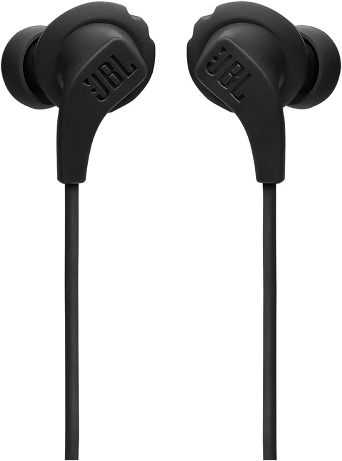 JBL Endurance Run 2 Wired - Waterproof Wired Sports in-Ear Headphones, JBL Pure Bass Sound, Hands-Free Calls, Never Hurt. Never Fall Out. (Black)