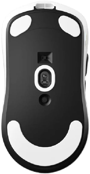 V6 Gaming Mouse, Ultra-Lightweight 40g, No Hole, Symmetrical Shape, Pixart PAW 3950 Chip, Web Based Driver, for Claw and Palm Gamers, 8K Dongle Included (Kailh Switch, White)