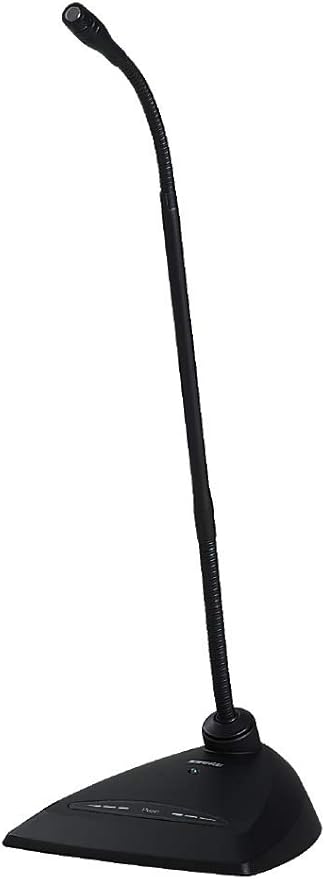 Shure Microflex MX418D/S Supercardioid Condenser Microphone, 18 Gooseneck, Includes Desktop Base with 10' Cable, Logic Functions, Programmable Switch, LED Indicator, Snap-Fit Foam Windscreen