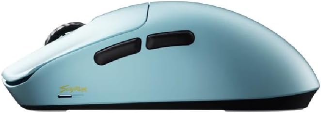 V6 Gaming Mouse, Ultra-Lightweight 40g, No Hole, Symmetrical Shape, Pixart PAW 3950 Chip, Web Based Driver, for Claw and Palm Gamers, 8K Dongle Included (Kailh Switch, Blue)