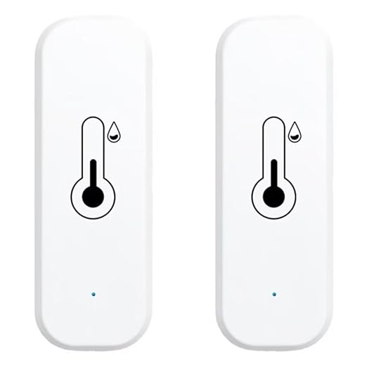 Temperature and Humidity Monitor Sensor WiFi & Bluetooth,No Hub Required,Compatible with Alexa and Google Home,for Home,Greenhouses Accessories,Office 2Pack(No Include Battery)