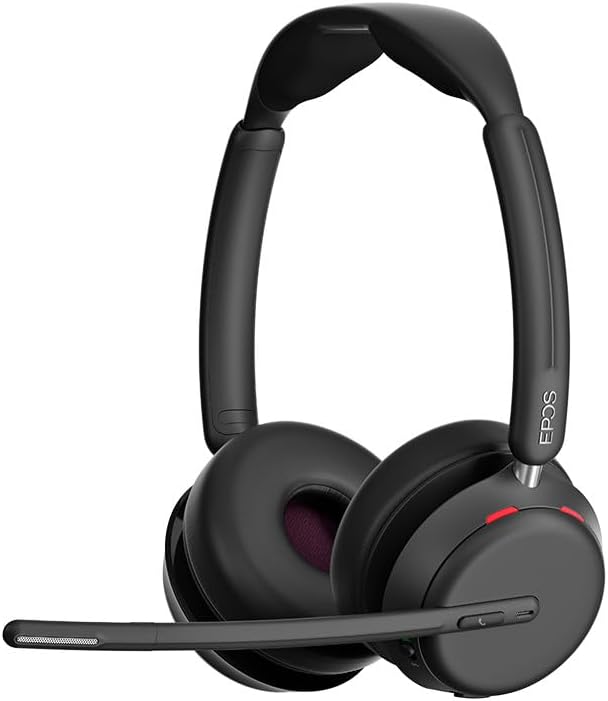 EPOS Impact 1060T Professional Double-Sided Wireless Headset for PC, EPOS AI Noise Cancellation, Super Wideband Audio, BrainAdapt Comfort, Bluetooth, Microsoft Teams Certified, Ideal for Long Calls