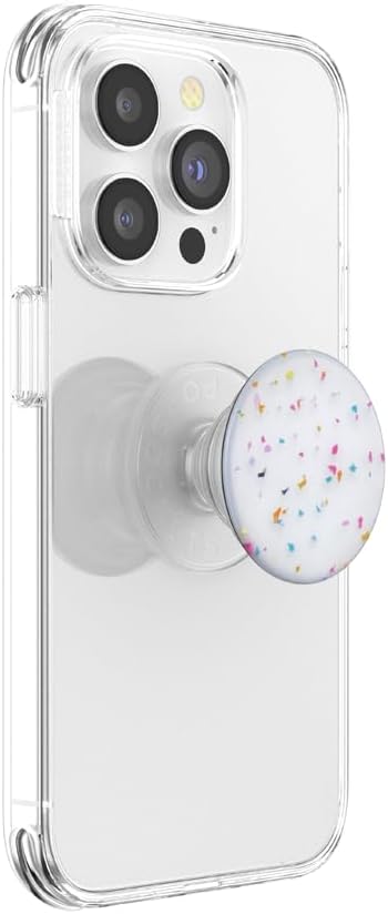 PopSockets Adhesive Phone Grip, Holder, Phone Stand, Rainbow - Circus Regrind White