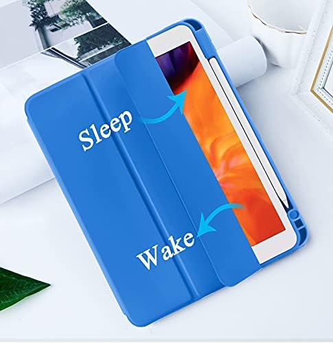 Case for iPad Pro 11 Inch 4th/3rd/2nd Generation 2022/2021/2020 with Pencil Holder [Support iPad 2nd Pencil Charging] Slim Trifold Stand Smart Protective Cover, Auto Wake/Sleep(Blue)