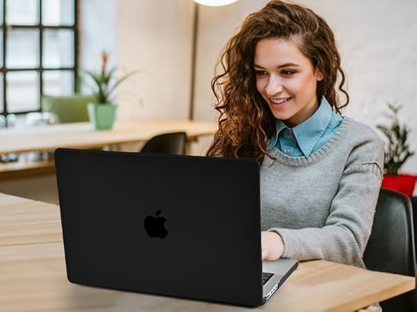 BlueSwan for MacBook Pro 14 inch Case, 2026-2021 M5 M4 M3 M2 M1, Anti-Scratch Flexible Protective Laptop Cover with Grippy Matte Texture, Slim and Easy Installation, Frosted Black