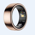 Smart Ring with Sleep Monitoring, Step Counting, Heart Rate, Blood Oxygen for iOS and Android, Health Tracker,No Subscription Fee, (Gold, 10#)