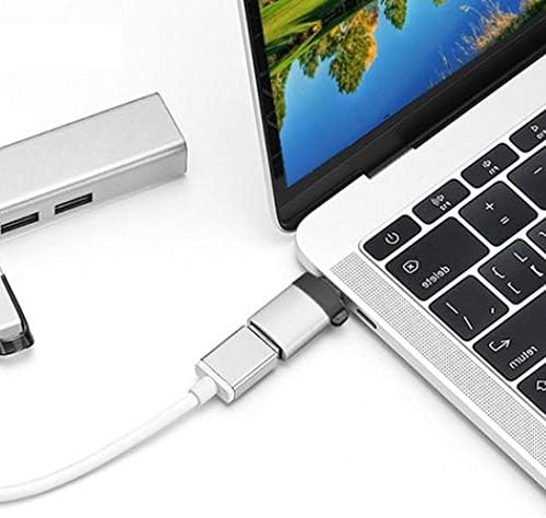 BoxWave Cable Compatible with INNOCN 4K Mini LED Monitor 27M2V (27") - USB-C to A PortChanger (2-Pack), USB Type-C OTG USB Portable Keychain - Slate Black