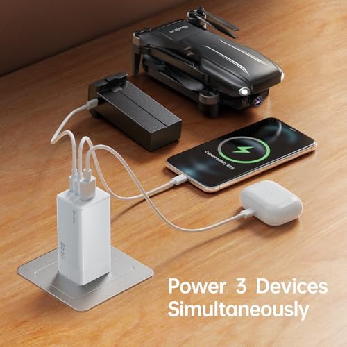 Bwine F7MINI 4K(RC3) Drones with Camera for Adults & 65W USB C Charger, 3-Port Fast Charging Block