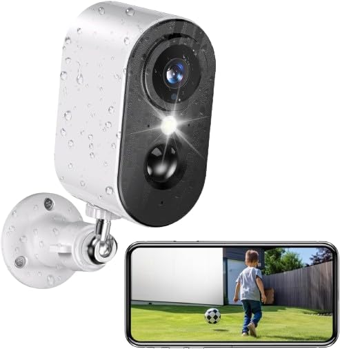 LIWAN Security Cameras Wireless Outdoor Indoor, 2.4GHZ WiFi Security Camera for Home Security, 2K HD Battery Powered, Color Night Vision, Motion Detection, 2-Way Talk
