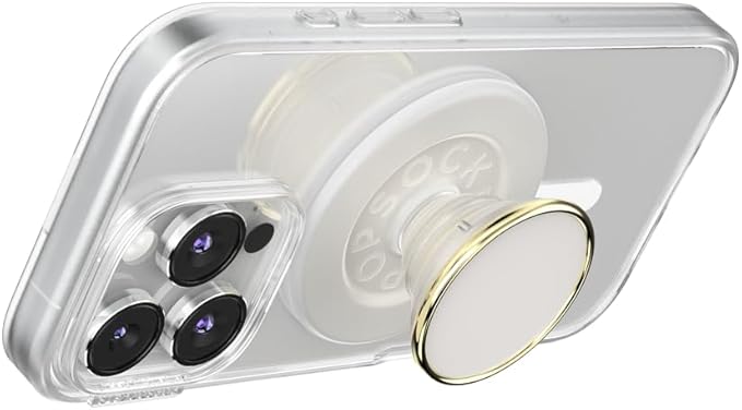 PopSockets Phone Grip for MagSafe, Magnetic Holder, Phone Stand, Enamel - Coconute Creme