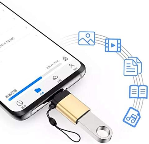 BoxWave Cable Compatible with INNOCN 4K Mini LED Monitor 27M2V (27") - USB-C to A PortChanger (2-Pack), USB Type-C OTG USB Portable Keychain - Slate Black