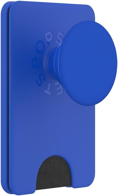 PopSockets Phone Wallet for MagSafe, Phone Card Holder with Grip, Blue - Cobalt