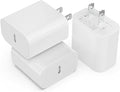 3Pack USB C Charger Block 20W, iGENJUN PD 3.0 Type C Wall Chargers USBC Power Adapter Brick Cube Fast Charger for Phone 17/17 Pro/16/15, Galaxy, Pixel, AirPods Pro-White