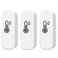ZigBee Indoor Temperature and Humidity Sensor,Compatible with Alexa and Google Home,for Home,Greenhouses Accessories,Garages,Office 3Pack(No Include Battery)