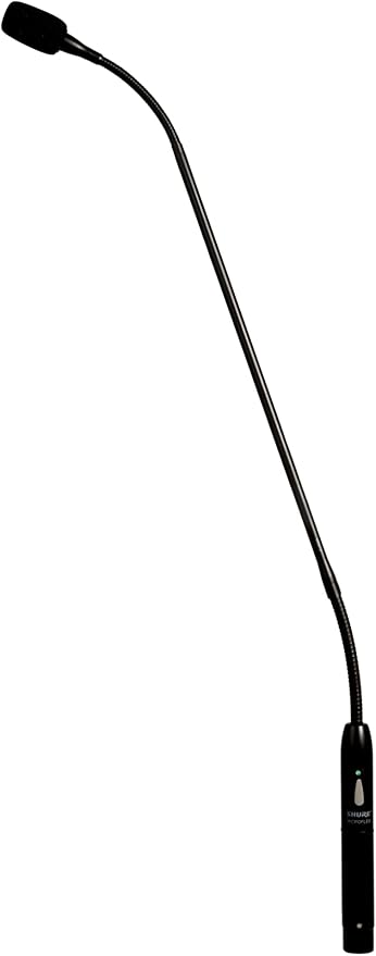 Shure MX412/C Cardioid Condenser Microphone, 12" Gooseneck with Attached XLR Preamp, Shock & Flange Mount, Snap-Fit Foam Windscreen