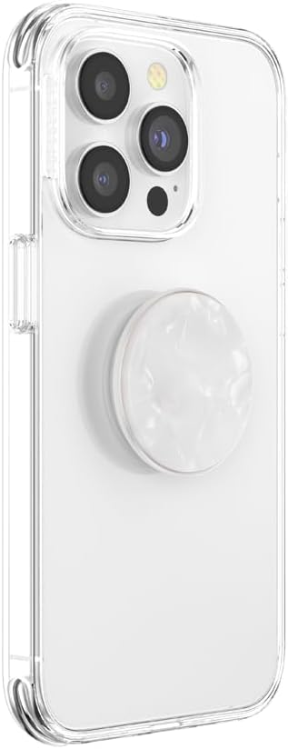PopSockets Adhesive Phone Grip, Holder, Phone Stand, White - Pearl White
