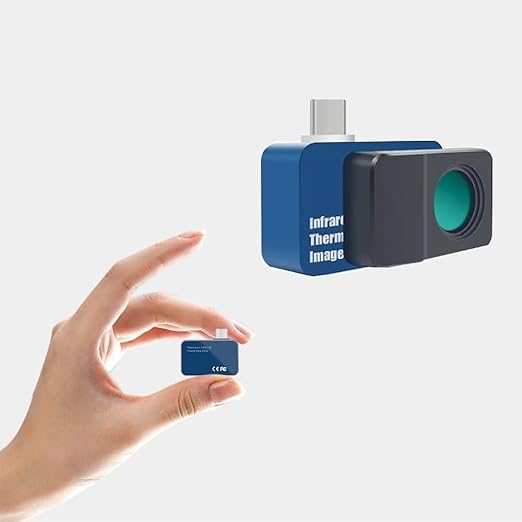 TOOLTOP T7 - Thermal Imaging Camera for Android Smartphones USB-C Portable Mini Thermal Imaging Camera 256 * 192 25Hz Type-C Thermal Imager Used with Mobile APP (T7 - with Micro Lens)