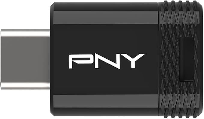 PNY Elite-X Fit Type-C 256GB USB 3.2 Flash Drive – Up to 200MB/s Read, Up to 100MB/s Write, Advanced Performance, Convenient Portable Data Storage, Ultra Compact Fit Design, Type-C Connector