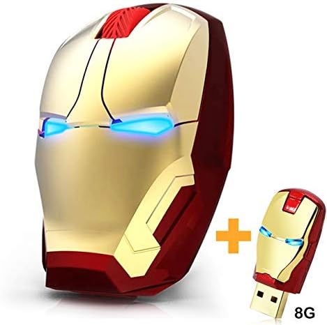 Cool Wireless Mouse, 2.4 G Portable Ergonomic Optical Wireless Mouse with USB Receiver | for Notebook PC Laptop Computer MacBook | with 8G USB Flash Drive | 3 Adjustment Levels