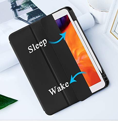 Case for iPad Pro 11 Inch 4th/3rd/2nd Generation 2022/2021/2020 with Pencil Holder [Support iPad 2nd Pencil Charging] Slim Trifold Stand Smart Protective Cover, Auto Wake/Sleep(Black)