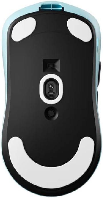 V6 Gaming Mouse, Ultra-Lightweight 40g, No Hole, Symmetrical Shape, Pixart PAW 3950 Chip, Web Based Driver, for Claw and Palm Gamers, 8K Dongle Included (Kailh Switch, Blue)