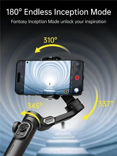 Phone Gimbal Stabilizer 3-Axis Smartphone Foldable Gimbal for iPhone Gimble with Focus Wheel-AOCHUAN Smart XE&AOCHUAN 1.7M Complete Camera Tripod& E10 Aluminum Extension Rod