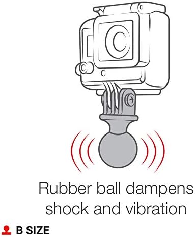 RAM Mounts Action Camera Ball Adapter – Compatible with GoPro-Style Mounts, B Size 1" Ball (RAP-B-202U-GOP1)