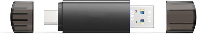 JOIOT 32GB USB C Flash Drive Dual USB 3.0 Flash Drive Type C + USB A Portable Type-C Flash Drive 2-in-1 USB-C Thumb Drive for Smartphone Tablet Computer Mac iPhone 15 (5 Packs)