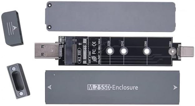 xiwai Type-C USB3.0 to Combo NVME M-Key M.2 NGFF SATA SSD PCBA Case 2280/2242/2230mm Adapter RTL9210B Chipset