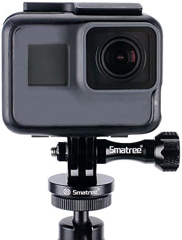 Smatree Aluminum Tripod Mount Adapter Compatible for Insta360 X5, Gopro Hero 13,12, 11, 10, 9, 8, 7, 6, 5, 4, 3+, 3, 2, 1 HD, Compatible with DJI OSMO Action 5 Pro/4/3 Camera